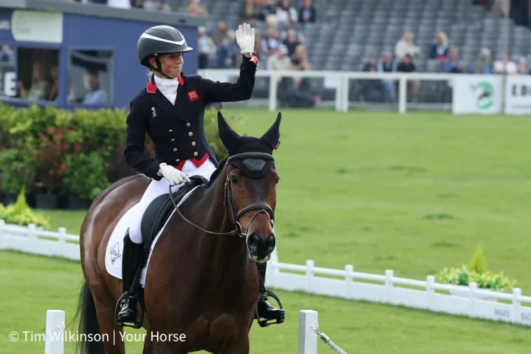 Ros Canter storms into Badminton lead after remarkable determination and fearless championship performance.