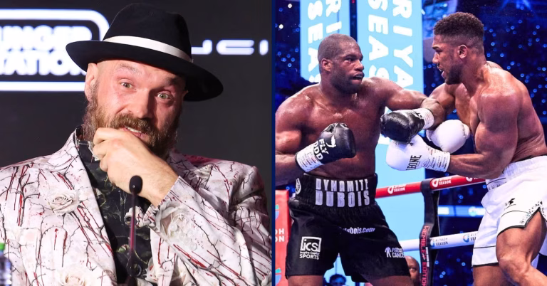 The fire is back. Anthony Joshua hits back after Tyson Fury questioned his chin following the Dubois KO.